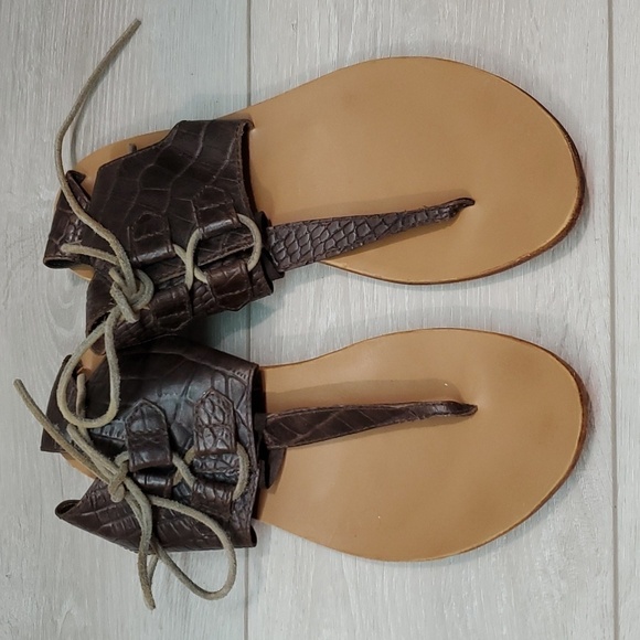 Sorel Women Summer Ankle Leather Lace Up Sandals shoes sz 10.5 - Picture 4 of 12